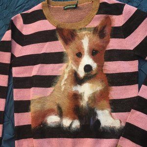 Anthropology Troubadour Corgi Stripe Sweater S